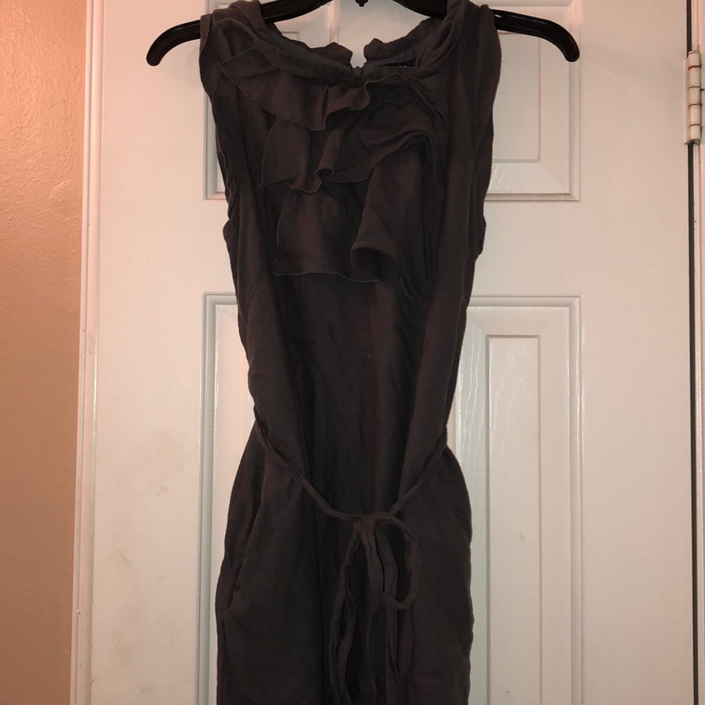 Gray Mini Dress With Pockets